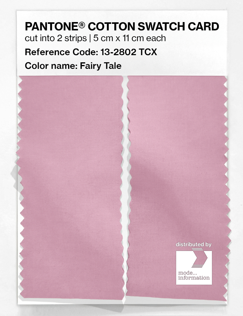 Product image 2 of the product “PANTONE® COTTON SWATCH CARD 13-2802 TCX Fairy Tale ”