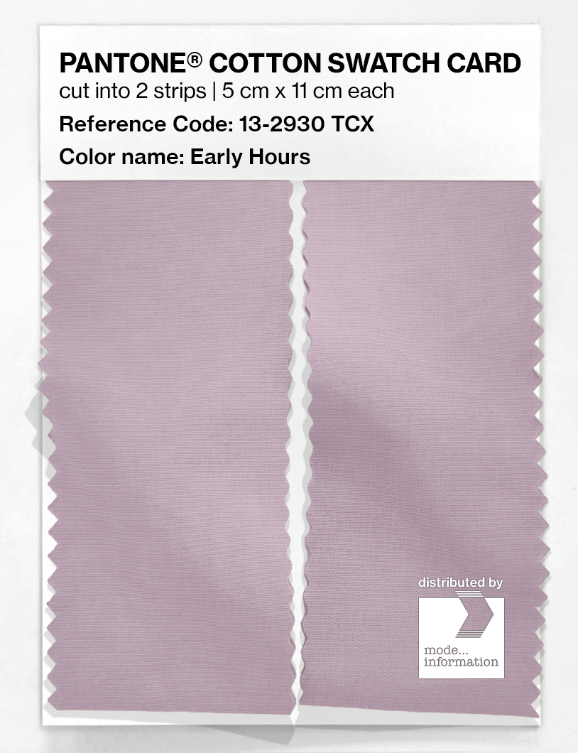 Product image 2 of the product “PANTONE® COTTON SWATCH CARD 13-2930 TCX Early Hours ”