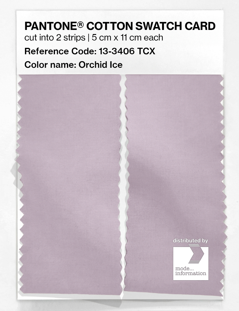 Product image 2 of the product “PANTONE® COTTON SWATCH CARD 13-3406 TCX Orchid Ice ”