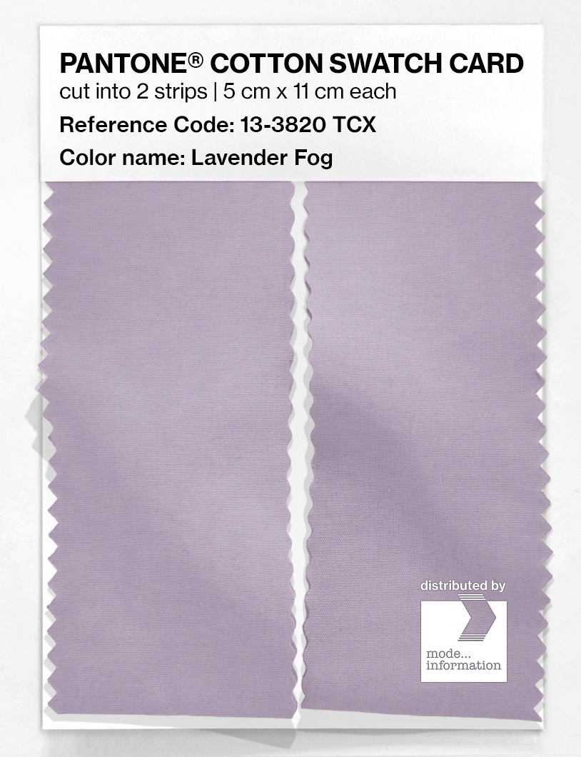 Product image 2 of the product “PANTONE® COTTON SWATCH CARD 13-3820 TCX Lavender Fog ”