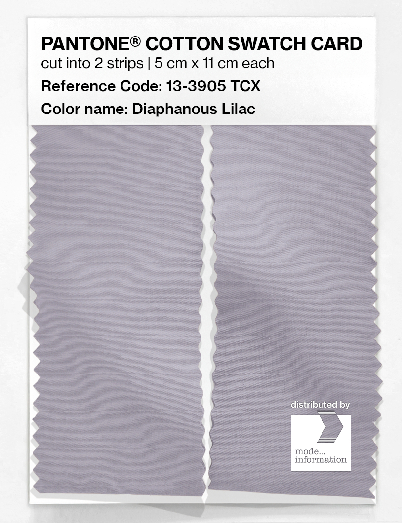 Product image 2 of the product “PANTONE® COTTON SWATCH CARD 13-3905 TCX Diaphanous Lilac ”