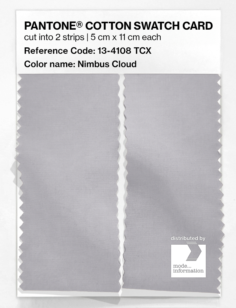 Product image 2 of the product “PANTONE® COTTON SWATCH CARD 13-4108 TCX Nimbus Cloud ”