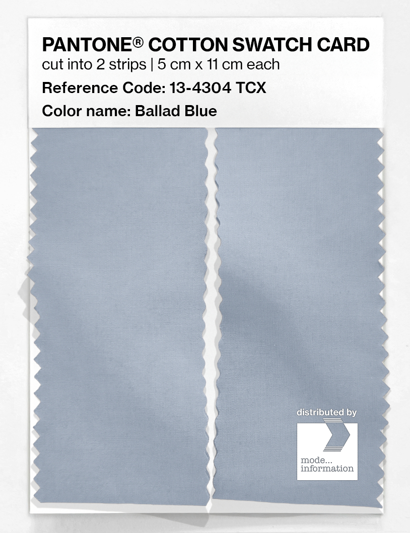 Product image 2 of the product “PANTONE® COTTON SWATCH CARD 13-4304 TCX Ballad Blue ”