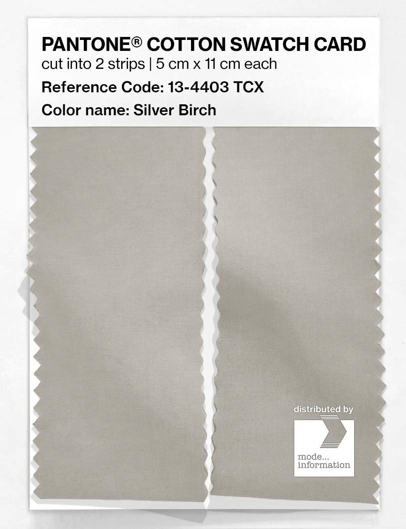 Product image 2 of the product “PANTONE® COTTON SWATCH CARD 13-4403 TCX Silver Birch ”