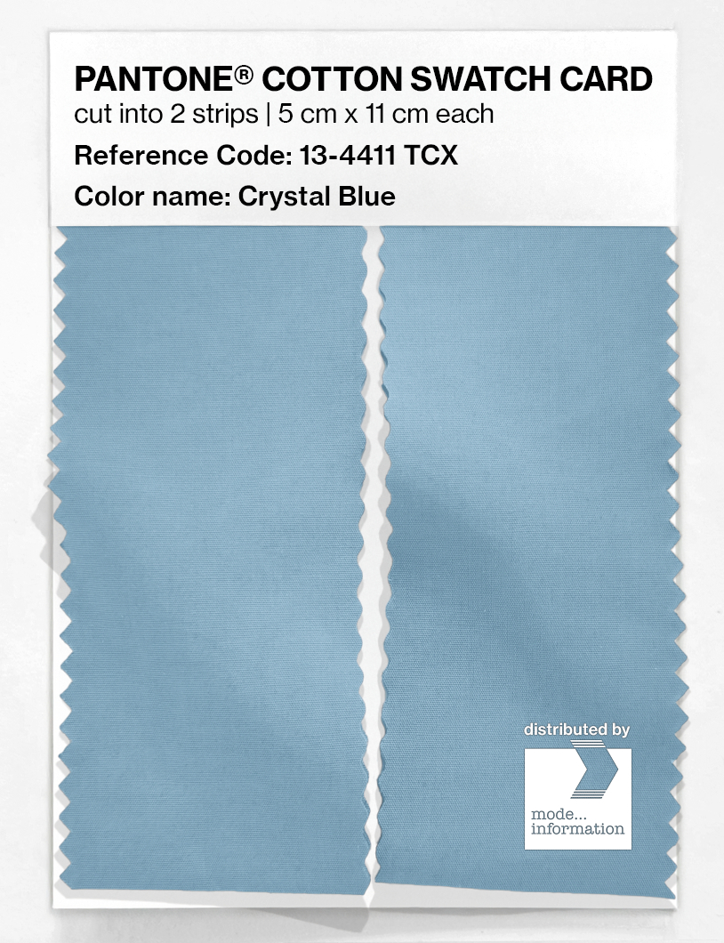 Product image 2 of the product “PANTONE® COTTON SWATCH CARD 13-4411 TCX Crystal Blue ”