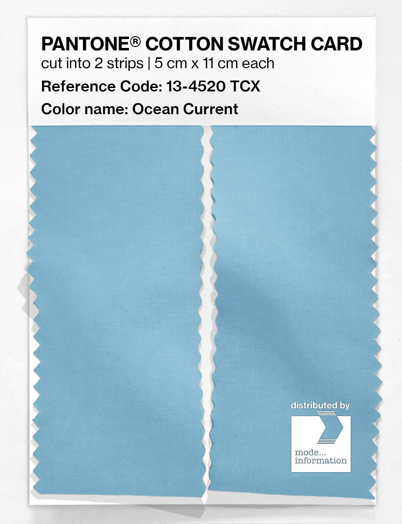 Product image 2 of the product “PANTONE® COTTON SWATCH CARD 13-4520 TCX Ocean Current ”