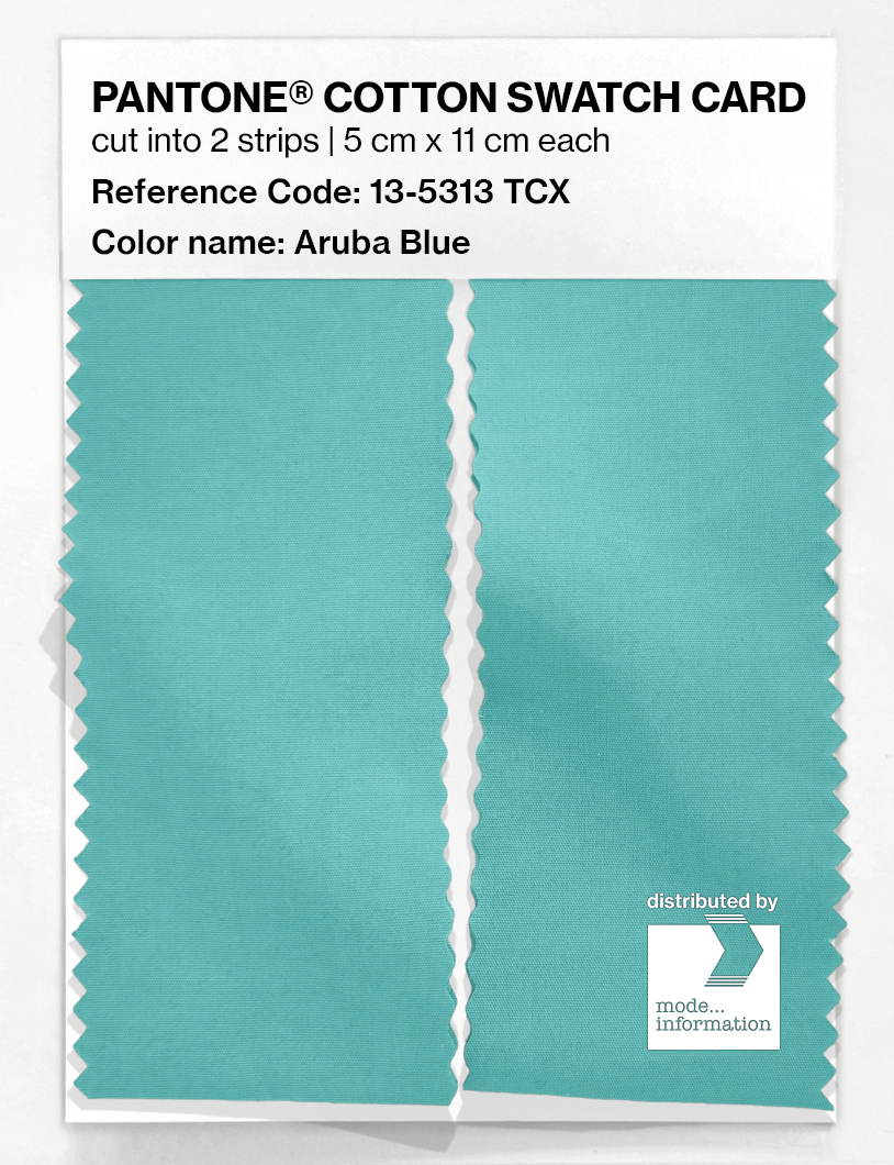 Product image 2 of the product “PANTONE® COTTON SWATCH CARD 13-5313 TCX Aruba Blue ”