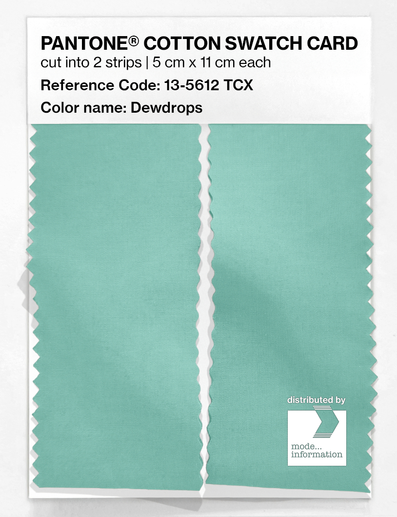 Product image 2 of the product “PANTONE® COTTON SWATCH CARD 13-5612 TCX Dewdrops ”