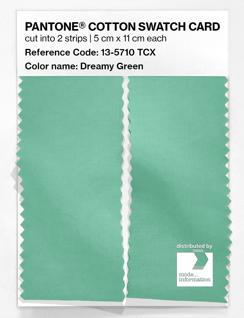 Product image 2 of the product “PANTONE® COTTON SWATCH CARD 13-5710 TCX Dreamy Green ”