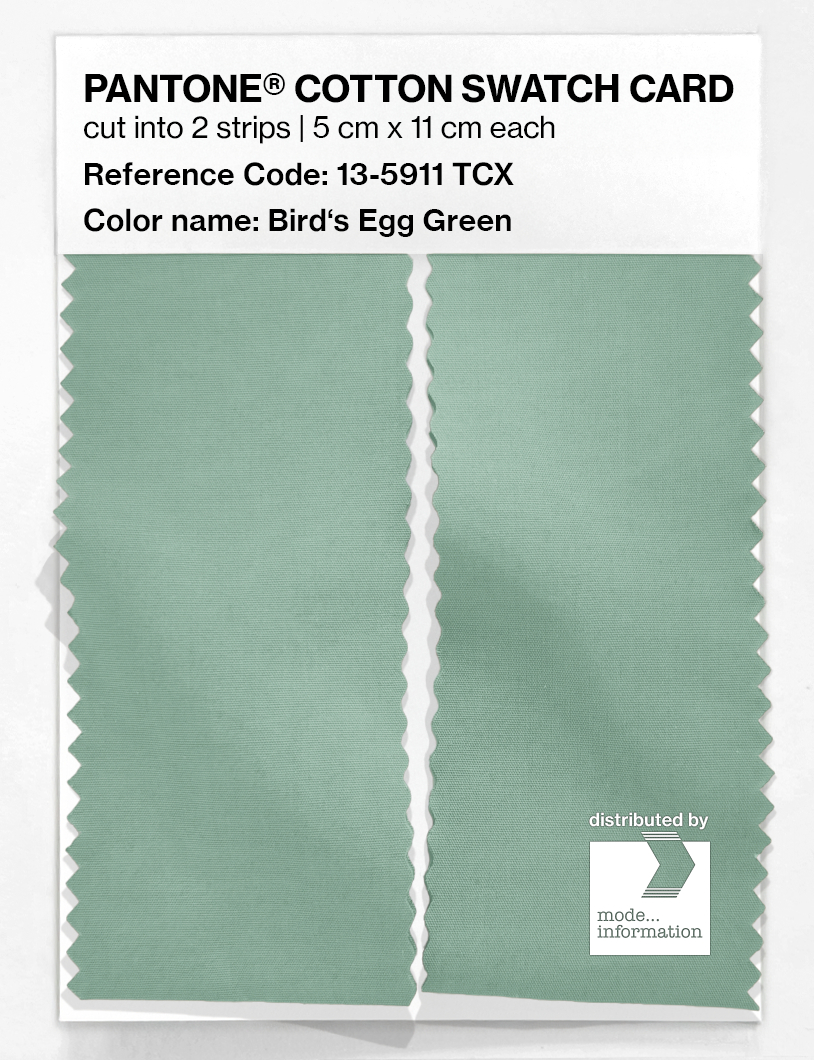 Product image 2 of the product “PANTONE® COTTON SWATCH CARD 13-5911 TCX Bird's Egg Green ”