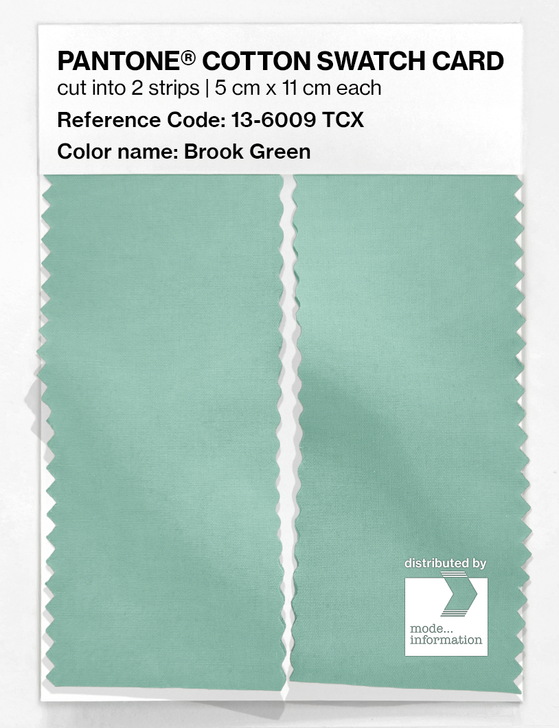 Product image 2 of the product “PANTONE® COTTON SWATCH CARD 13-6009 TCX Brook Green ”