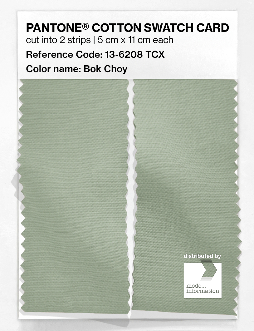 Product image 2 of the product “PANTONE® COTTON SWATCH CARD 13-6208 TCX Bok Choy ”