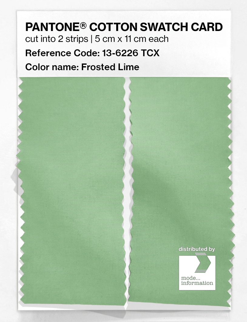 Product image 2 of the product “PANTONE® COTTON SWATCH CARD 13-6226 TCX Frosted Lime ”