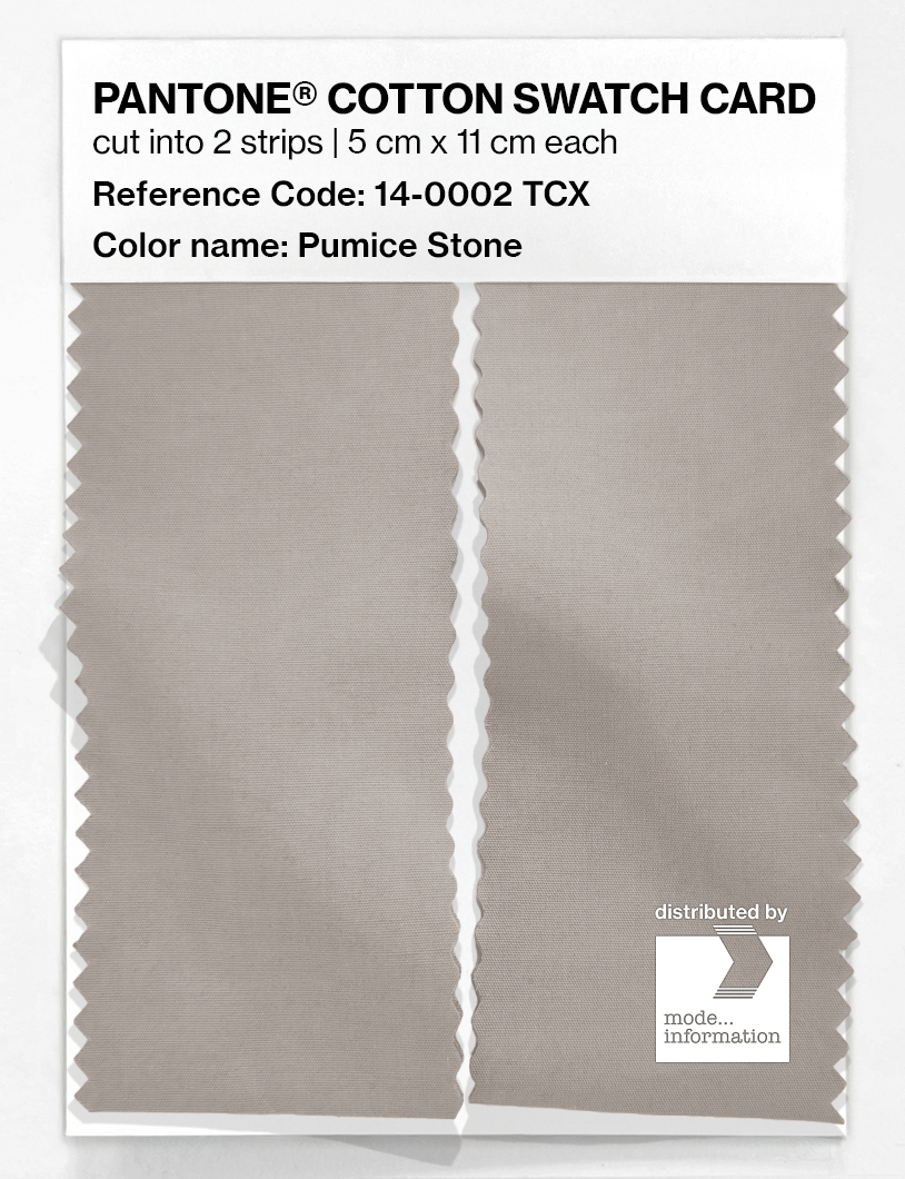 Product image 2 of the product “PANTONE® COTTON SWATCH CARD 14-0002 TCX Pumice Stone ”