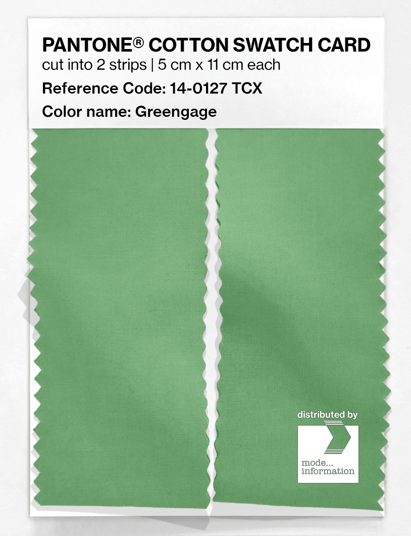 Product image 2 of the product “PANTONE® COTTON SWATCH CARD 14-0127 TCX Greengage ”