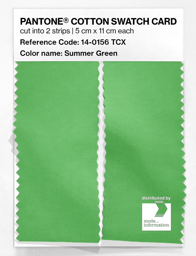 Product image 2 of the product “PANTONE® COTTON SWATCH CARD 14-0156 TCX Summer Green ”