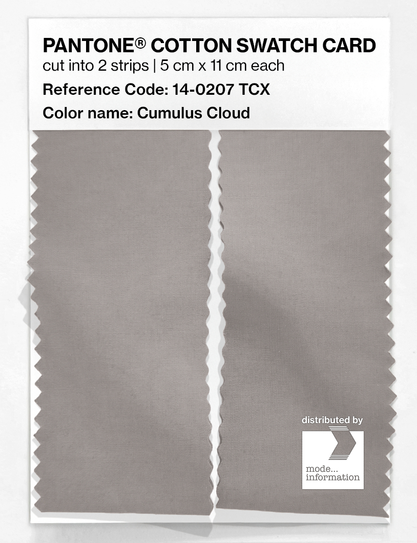 Product image 2 of the product “PANTONE® COTTON SWATCH CARD 14-0207 TCX Cumulus Cloud ”