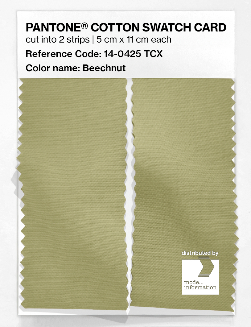 Product image 2 of the product “PANTONE® COTTON SWATCH CARD 14-0425 TCX Beechnut ”