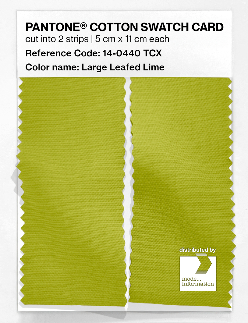 Product image 2 of the product “PANTONE® COTTON SWATCH CARD 14-0440 TCX Large Leafed Lime ”