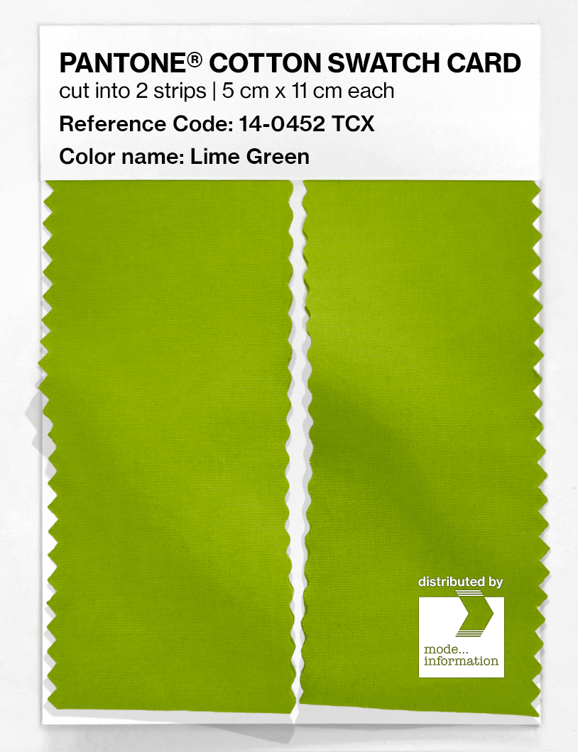 Product image 2 of the product “PANTONE® COTTON SWATCH CARD 14-0452 TCX Lime Green ”