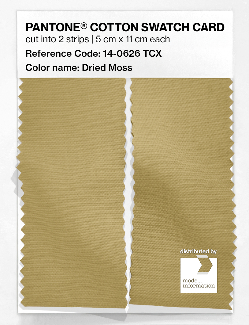 Product image 2 of the product “PANTONE® COTTON SWATCH CARD 14-0626 TCX Dried Moss ”