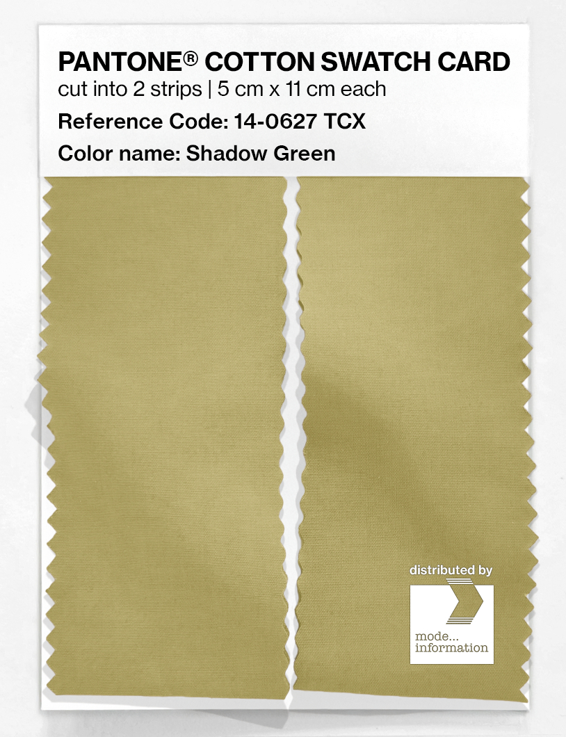 Product image 2 of the product “PANTONE® COTTON SWATCH CARD 14-0627 TCX Shadow Green ”