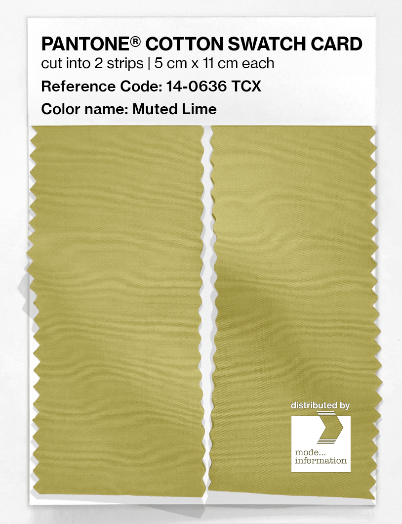Product image 2 of the product “PANTONE® COTTON SWATCH CARD 14-0636 TCX Muted Lime ”