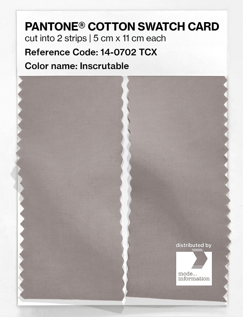 Product image 2 of the product “PANTONE® COTTON SWATCH CARD 14-0702 TCX Inscrutable ”