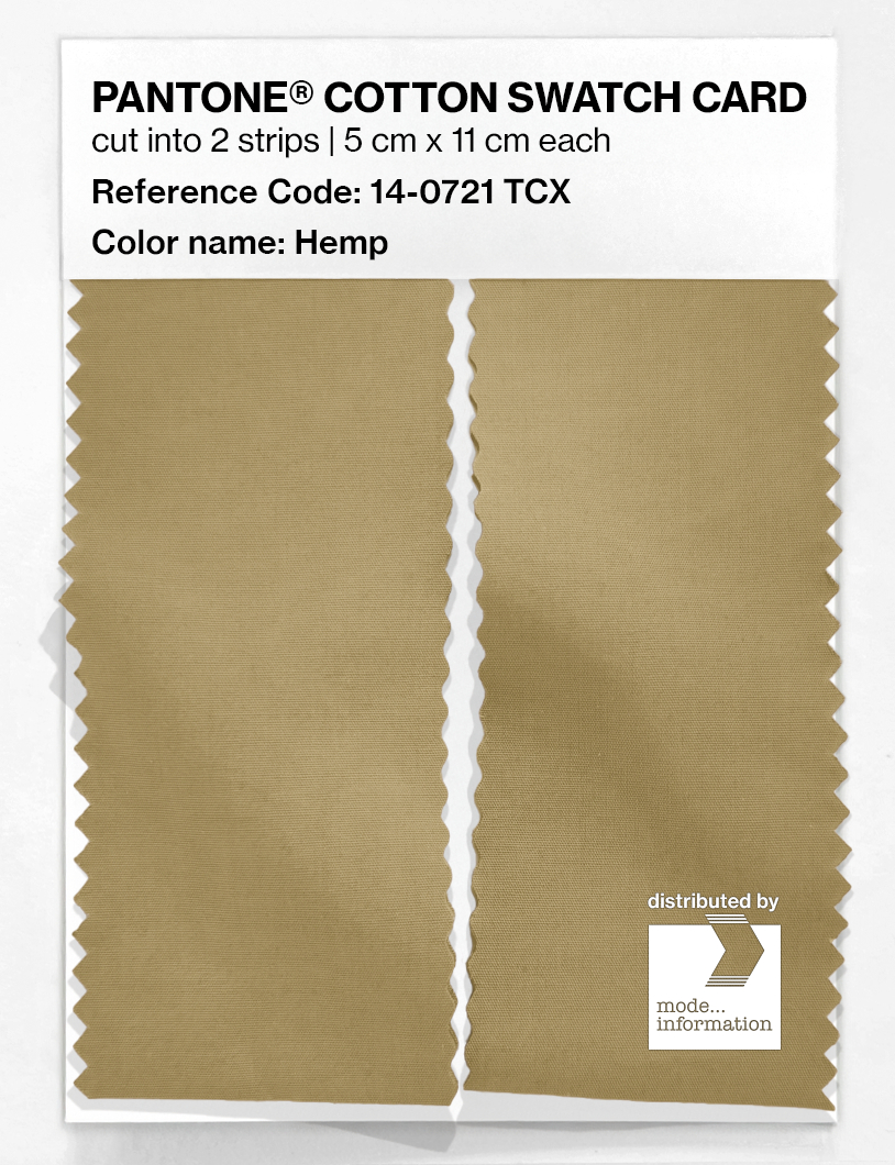Product image 2 of the product “PANTONE® COTTON SWATCH CARD 14-0721 TCX Hemp ”