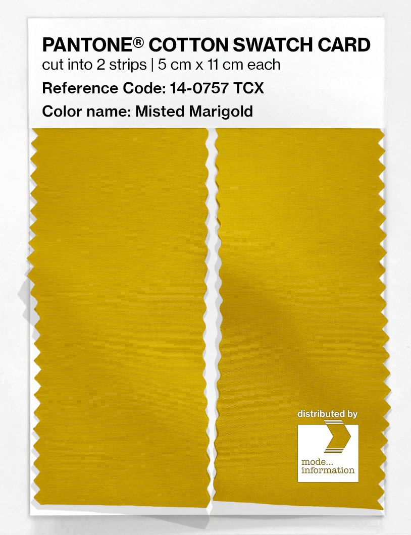 Product image 2 of the product “PANTONE® COTTON SWATCH CARD 14-0757 TCX Misted Marigold ”