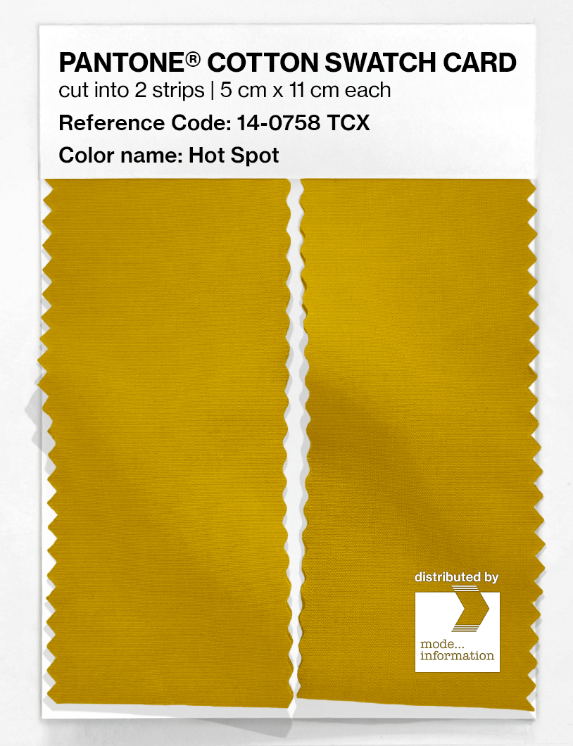 Product image 2 of the product “PANTONE® COTTON SWATCH CARD 14-0758 TCX Hot Spot ”