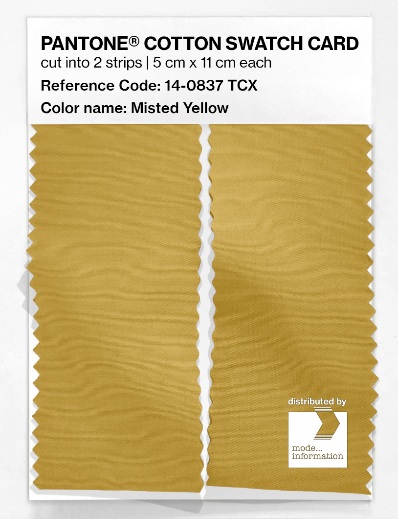 Product image 2 of the product “PANTONE® COTTON SWATCH CARD 14-0837 TCX Misted Yellow ”