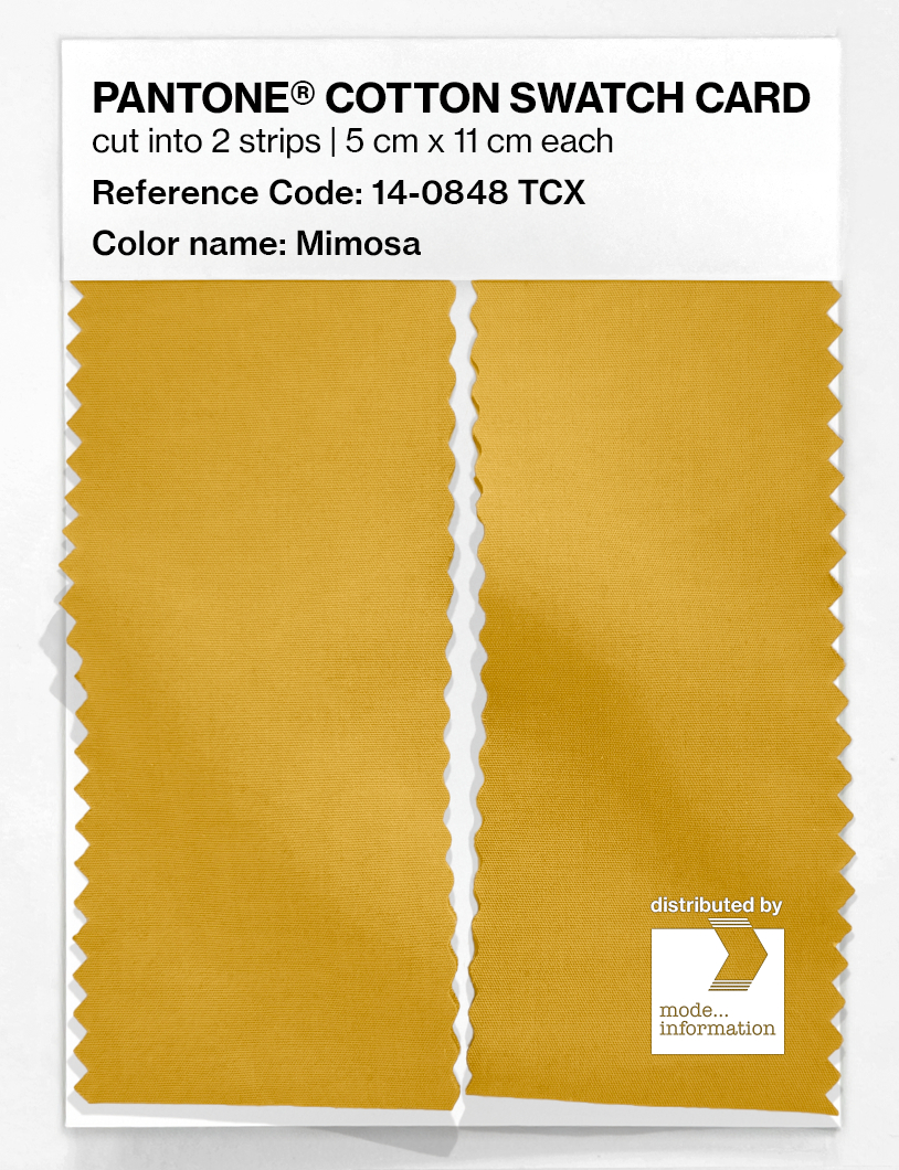Product image 2 of the product “PANTONE® COTTON SWATCH CARD 14-0848 TCX Mimosa ”