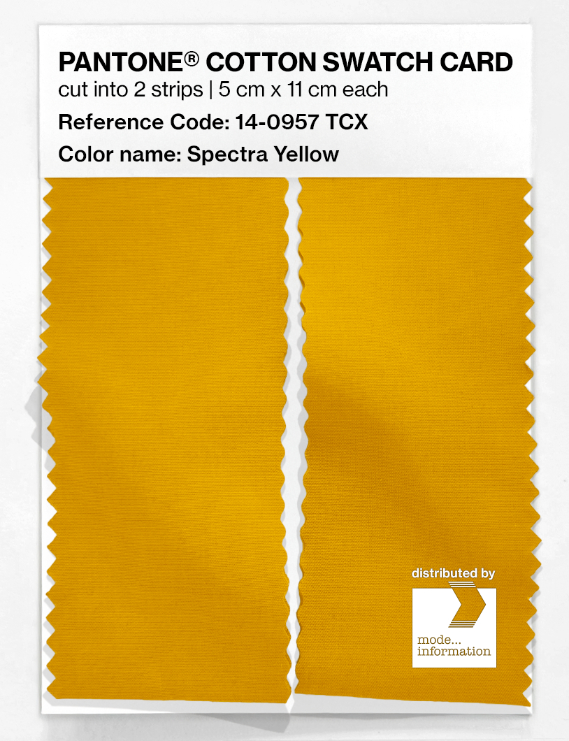 Product image 2 of the product “PANTONE® COTTON SWATCH CARD 14-0957 TCX Spectra Yellow ”