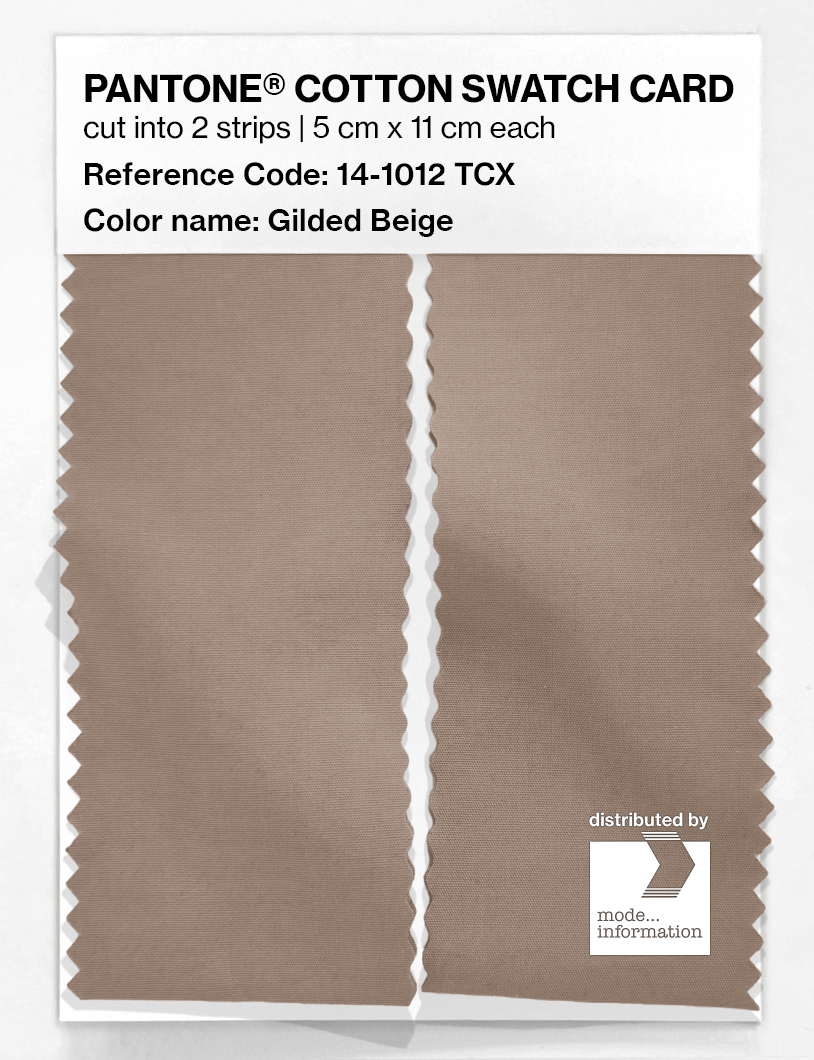Product image 2 of the product “PANTONE® COTTON SWATCH CARD 14-1012 TCX Gilded Beige ”