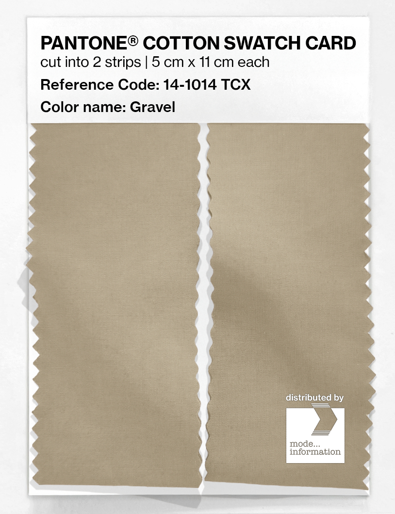 Product image 2 of the product “PANTONE® COTTON SWATCH CARD 14-1014 TCX Gravel ”