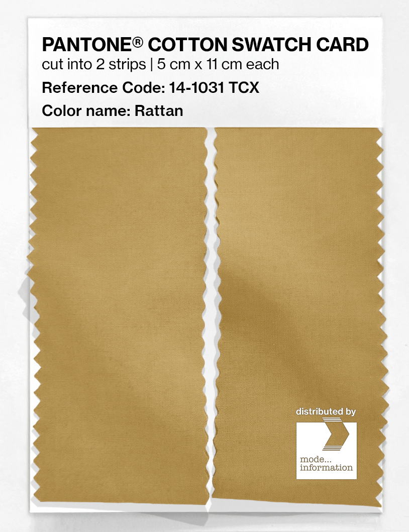Product image 2 of the product “PANTONE® COTTON SWATCH CARD 14-1031 TCX Rattan ”