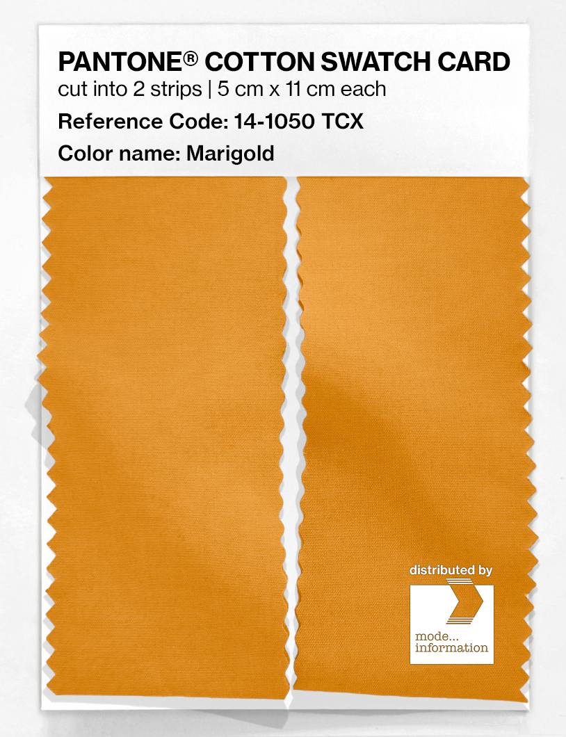 Product image 2 of the product “PANTONE® COTTON SWATCH CARD 14-1050 TCX Marigold ”