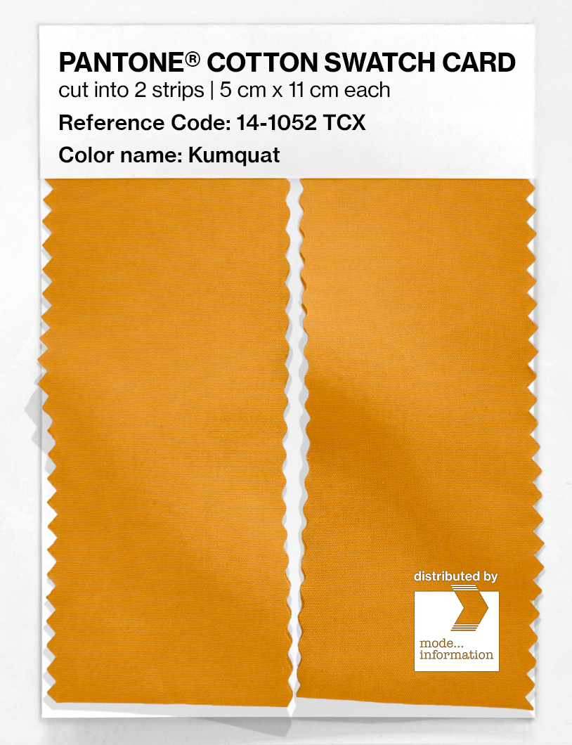 Product image 2 of the product “PANTONE® COTTON SWATCH CARD 14-1052 TCX Kumquat ”