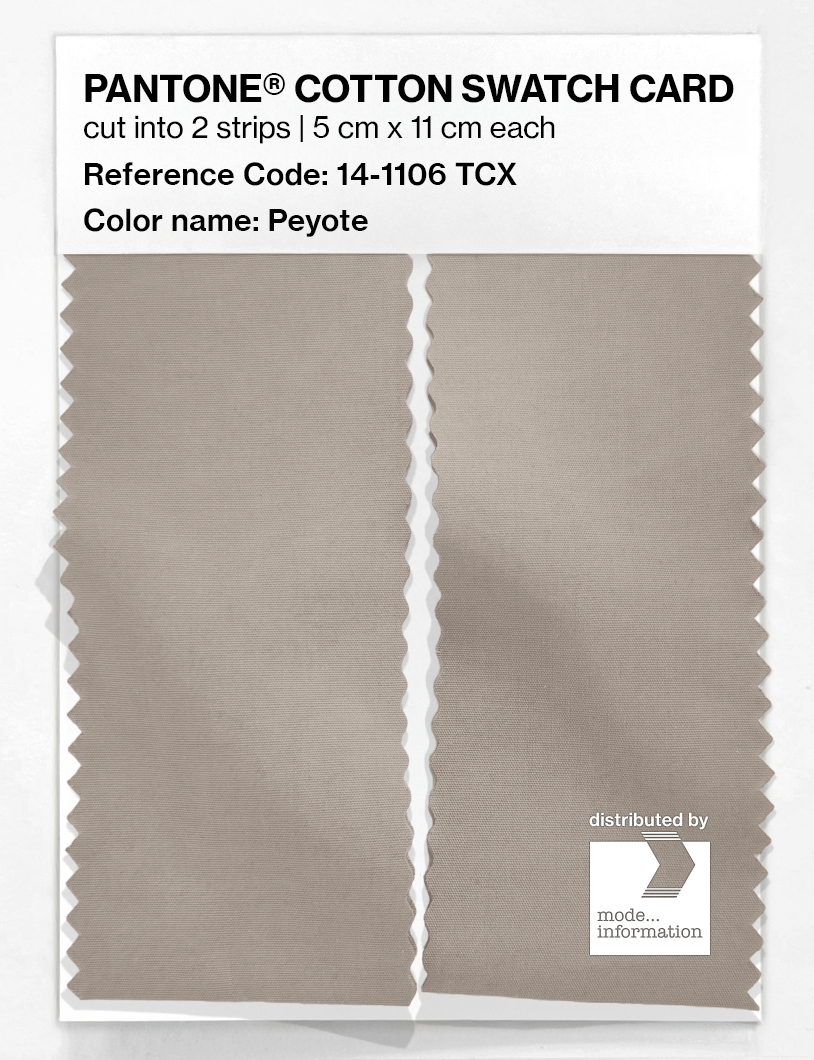 Product image 2 of the product “PANTONE® COTTON SWATCH CARD 14-1106 TCX Peyote ”