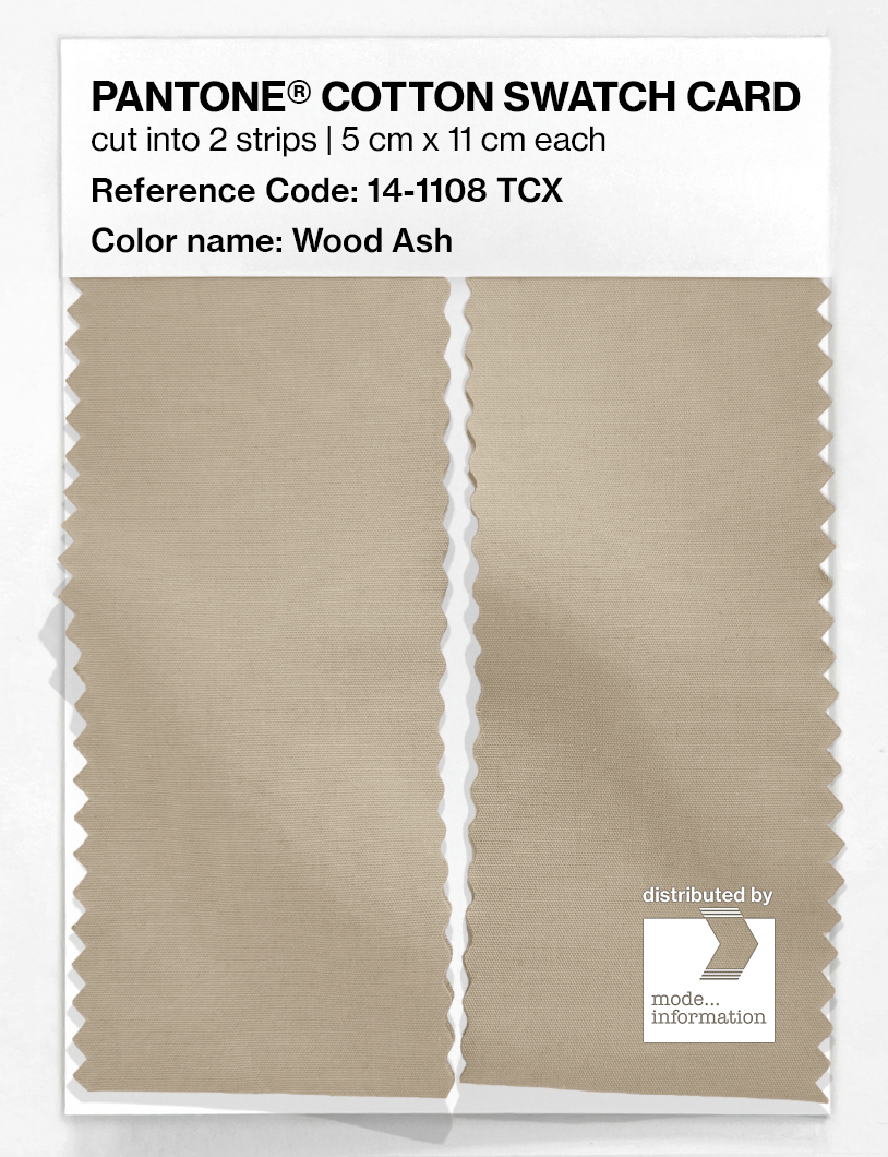 Product image 2 of the product “PANTONE® COTTON SWATCH CARD 14-1108 TCX Wood Ash ”