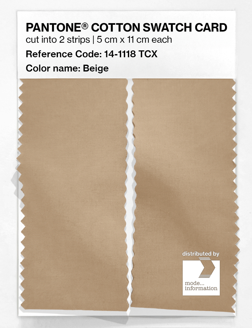Product image 2 of the product “PANTONE® COTTON SWATCH CARD 14-1118 TCX Beige ”