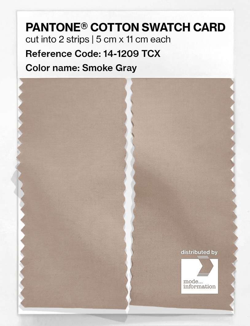Product image 2 of the product “PANTONE® COTTON SWATCH CARD 14-1209 TCX Smoke Gray ”