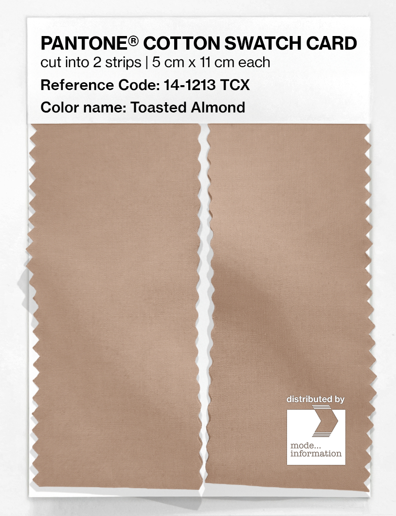 Artikelbild 2 des Artikels “PANTONE® COTTON SWATCH CARD 14-1213 TCX Toasted Almond “
