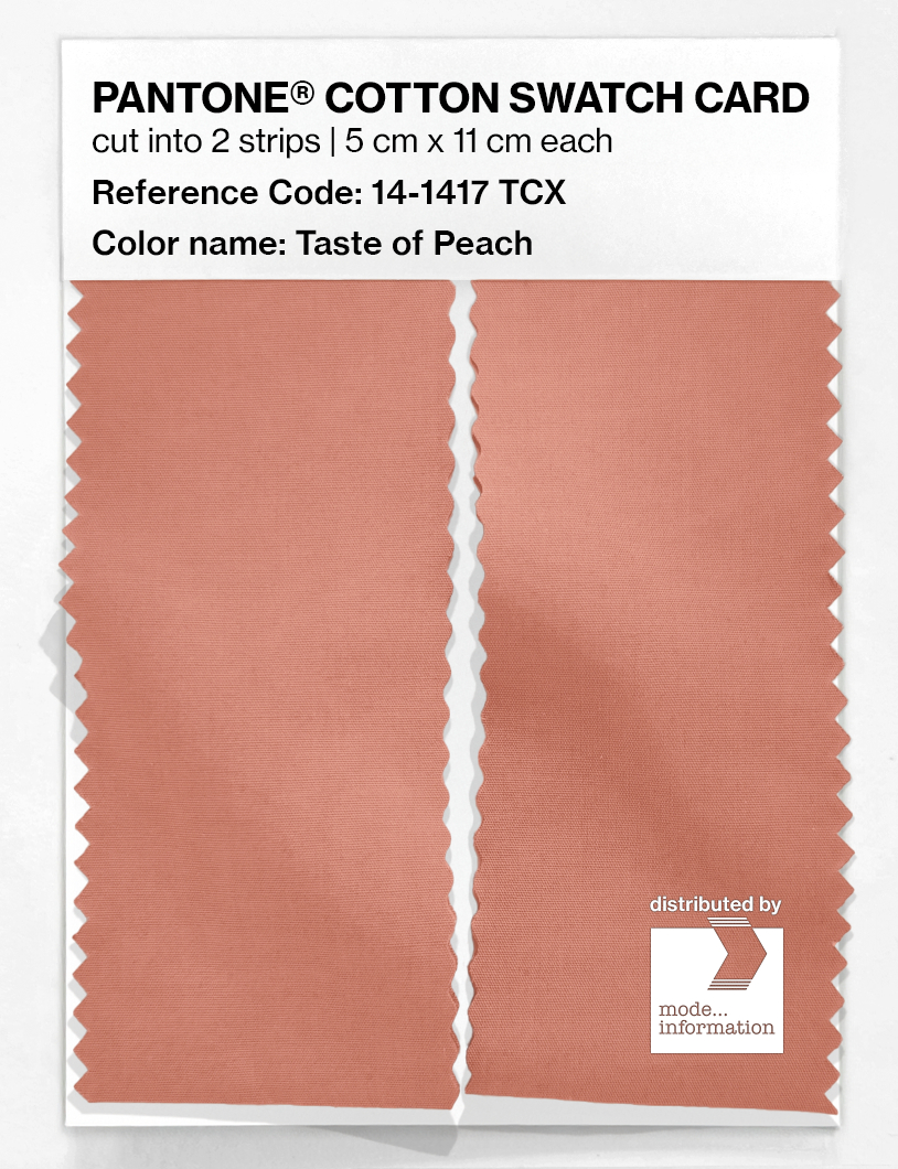 Product image 2 of the product “PANTONE® COTTON SWATCH CARD 14-1417 TCX Taste of Peach ”