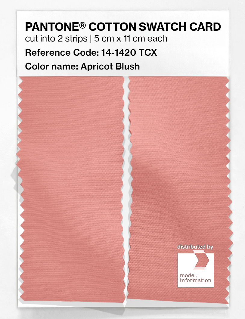 Product image 2 of the product “PANTONE® COTTON SWATCH CARD 14-1420 TCX Apricot Blush ”