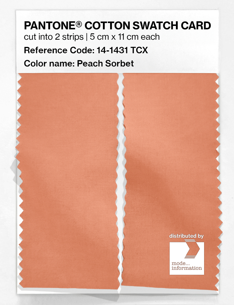 Product image 2 of the product “PANTONE® COTTON SWATCH CARD 14-1431 TCX Peach Sorbet ”