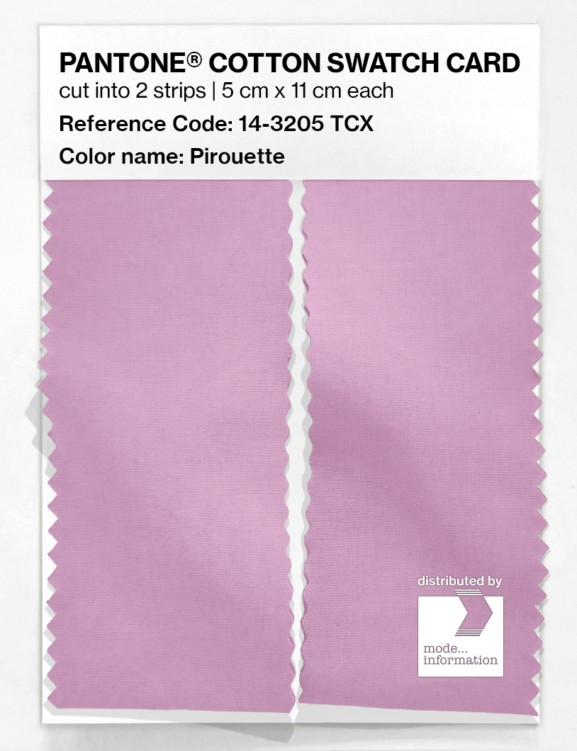 Product image 2 of the product “PANTONE® COTTON SWATCH CARD 14-3205 TCX Pirouette ”
