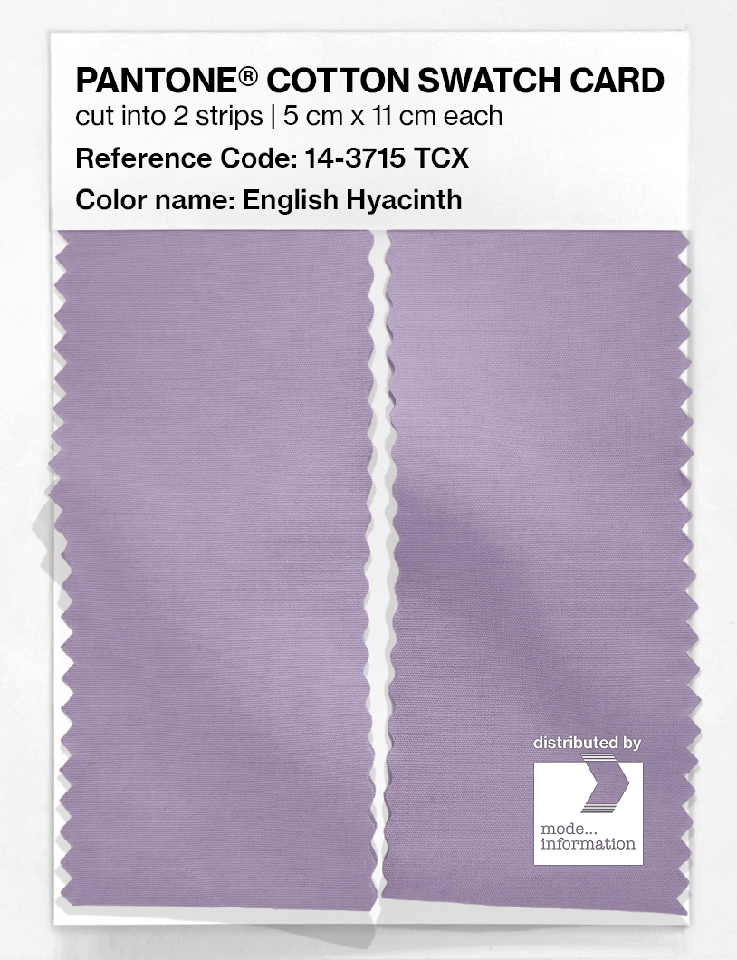 Product image 2 of the product “PANTONE® COTTON SWATCH CARD 14-3715 TCX English Hyacinth ”