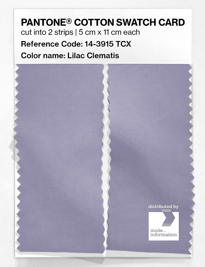 Product image 2 of the product “PANTONE® COTTON SWATCH CARD 14-3915 TCX Lilac Clematis ”